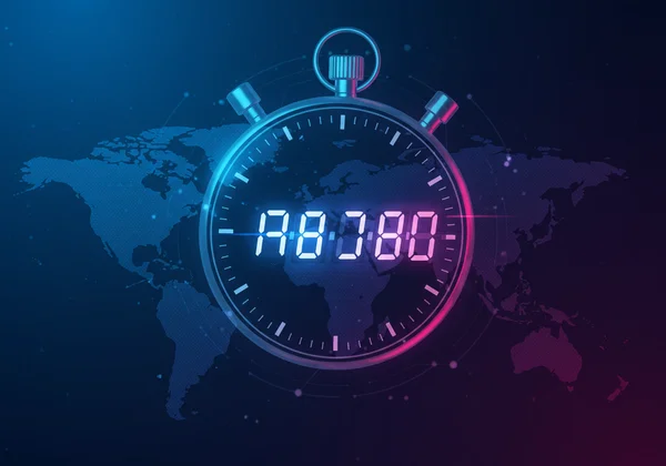 Abstract representation of Unix time as a universal stopwatch.