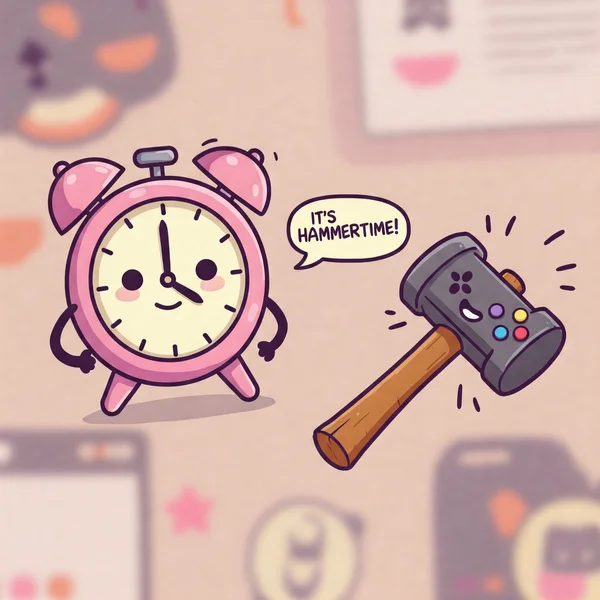 صورة مفاهيمية تمثل مصطلح "Hammertime" في Discord