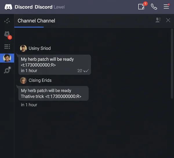 使用相对 Discord 时间戳作为游戏事件计时器