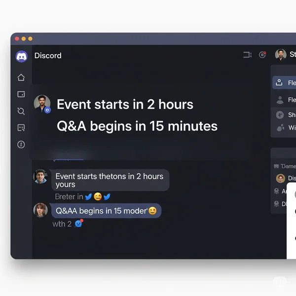 显示实时事件倒计时的 Discord 聊天消息