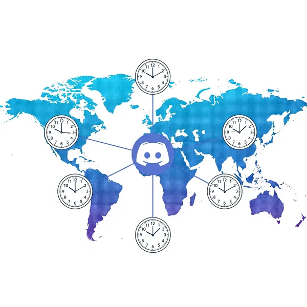 显示统一 Discord 活动时间的时钟世界地图