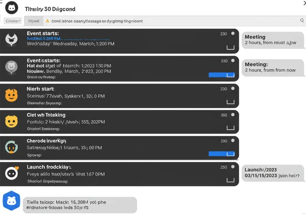 聊天中不同 Discord 时间戳格式的示例。