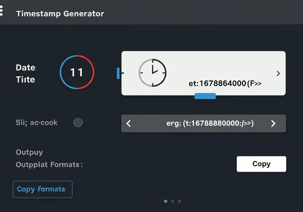 Discord 时间戳生成器工具的用户界面